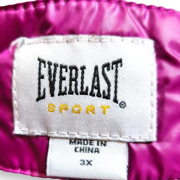 Everlast Sport Fuchsia Puffer Jacket Full Zip Packable - 3X - Picture 6 of 8